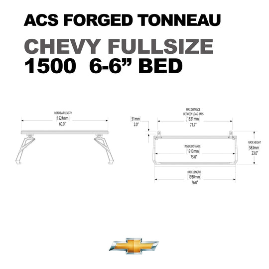 Leitner Designs ACS FORGED TONNEAU - RACK ONLY - Chevrolet - Image 10
