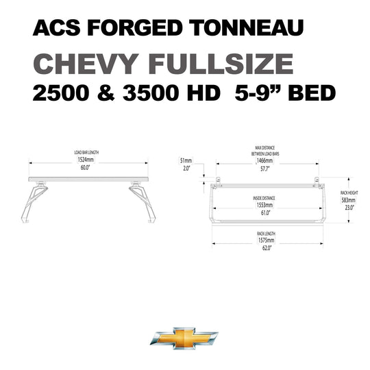 Leitner Designs ACS FORGED TONNEAU - RACK ONLY - Chevrolet - Image 11