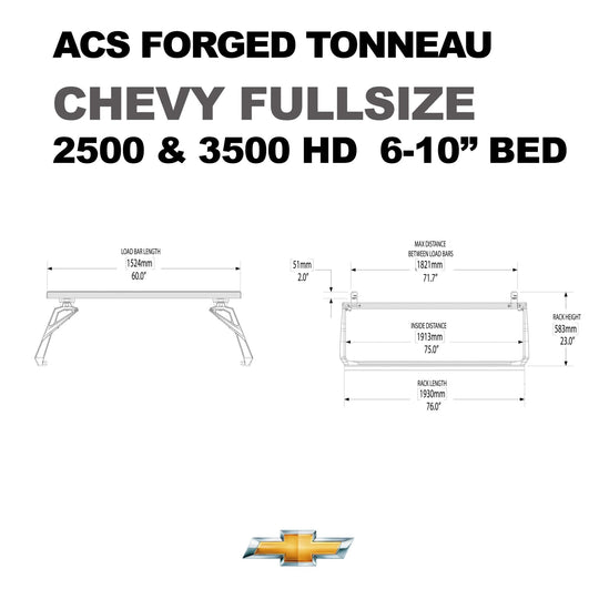 Leitner Designs ACS FORGED TONNEAU - RACK ONLY - Chevrolet - Image 13