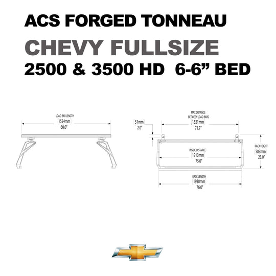 Leitner Designs ACS FORGED TONNEAU - RACK ONLY - Chevrolet - Image 12