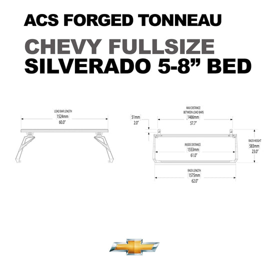 Leitner Designs ACS FORGED TONNEAU - RACK ONLY - Chevrolet - Image 9