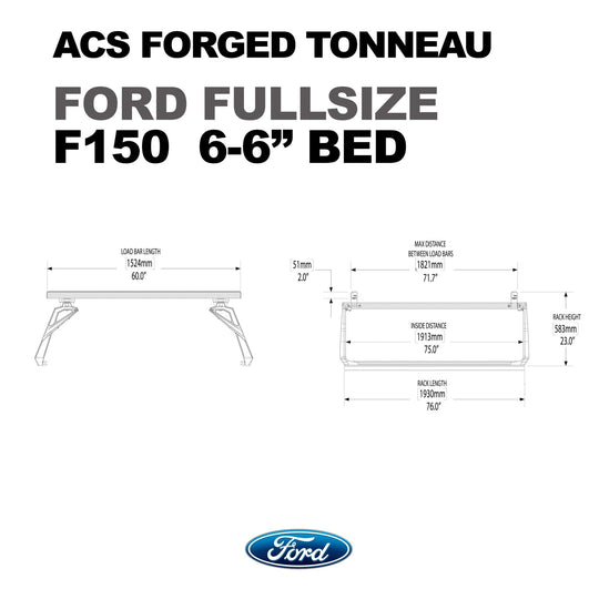 Leitner Designs ACS FORGED TONNEAU - RACK ONLY - Ford - Image 11