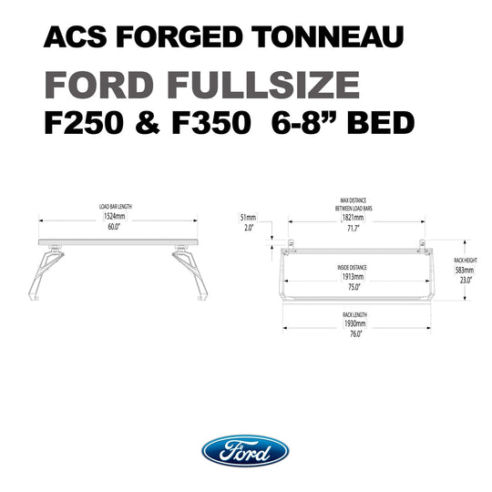 Leitner Designs ACS FORGED TONNEAU - RACK ONLY - Ford - Image 12