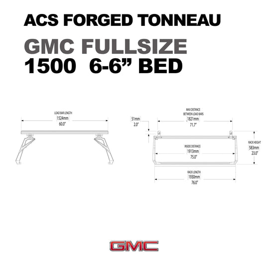 Leitner Designs ACS FORGED TONNEAU - RACK ONLY - GMC - Image 10
