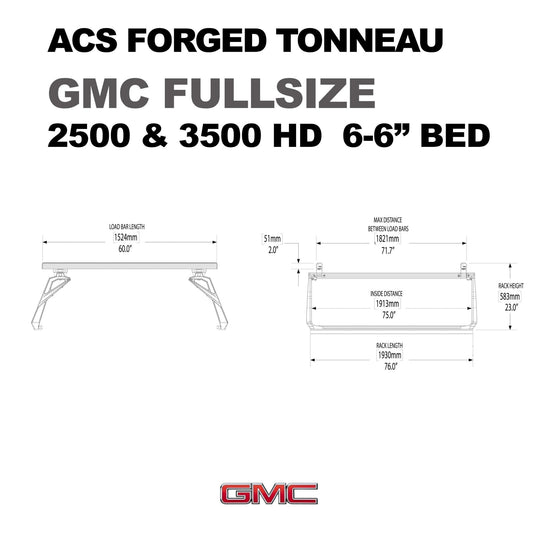 Leitner Designs ACS FORGED TONNEAU - RACK ONLY - GMC - Image 12