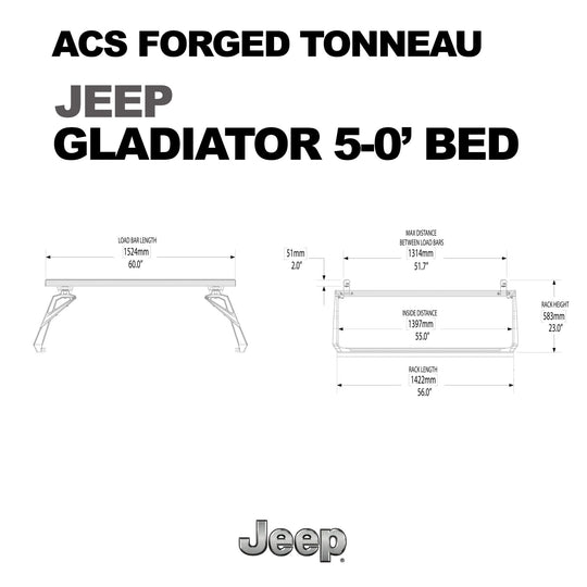 Leitner Designs ACS FORGED TONNEAU - RACK ONLY - JEEP - Image 5