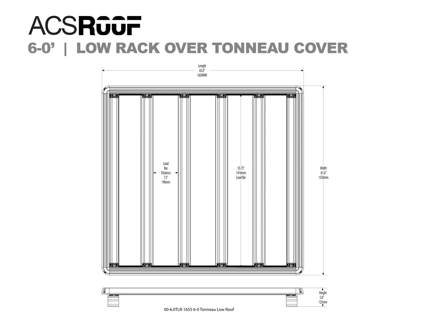 Leitner Designs ACS ROOF | Over Truck Bed Low Platform Rack for TONNEAU Covers - Image 13