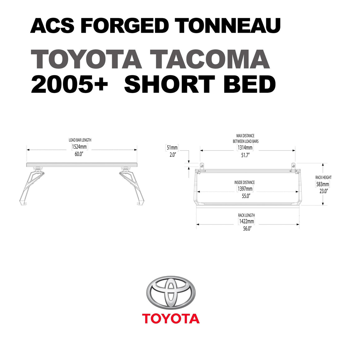 Leitner Designs ACS FORGED TONNEAU - RACK ONLY - Toyota - Image 7