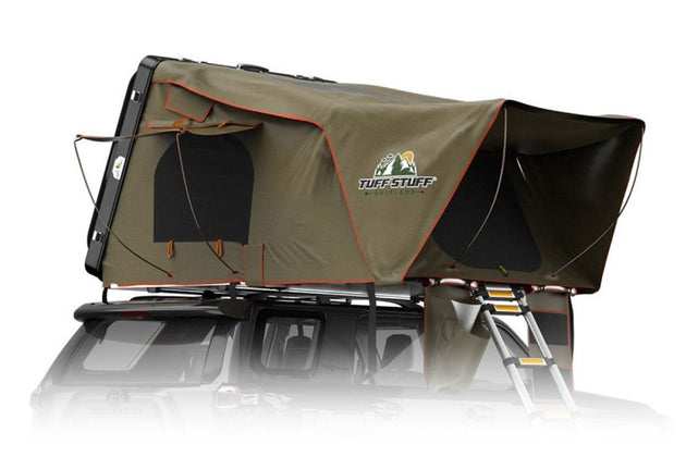 Tuff Stuff Overland Alpha Hard Top Side-Open Tent, Black, 4-person - Image 1