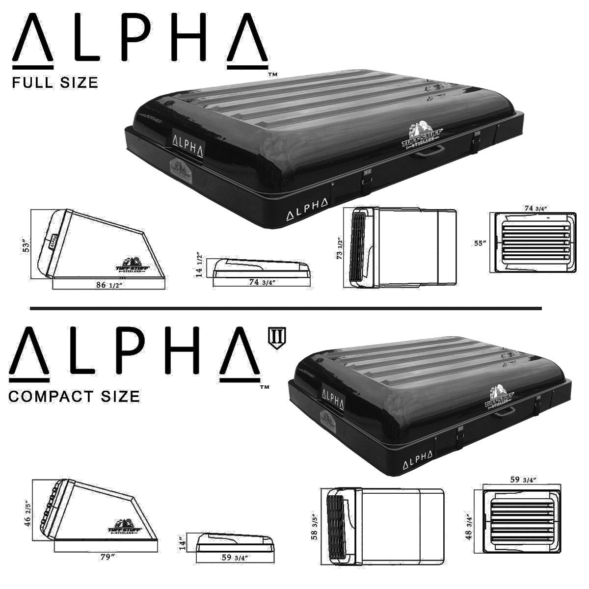 Tuff Stuff Overland Alpha Hard Top Side-Open Tent, Gray, 4-person - Image 27