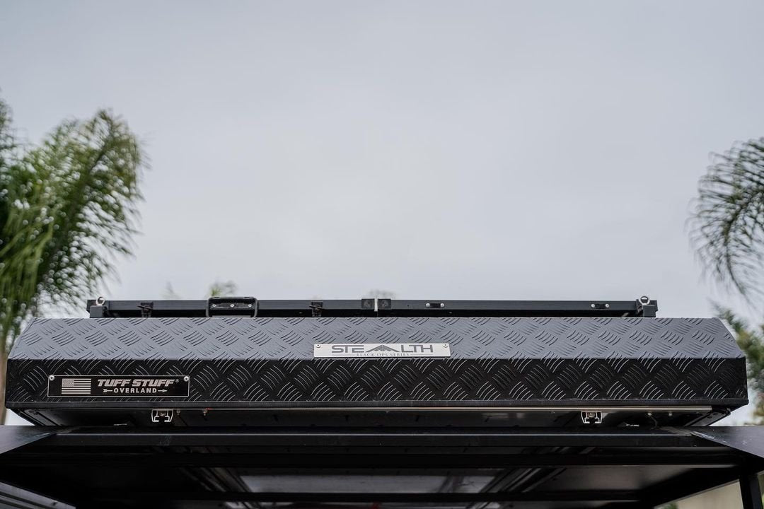 Tuff Stuff Overland Stealth Black Ops Aluminum Shell Roof Top Tent, Black - Image 25