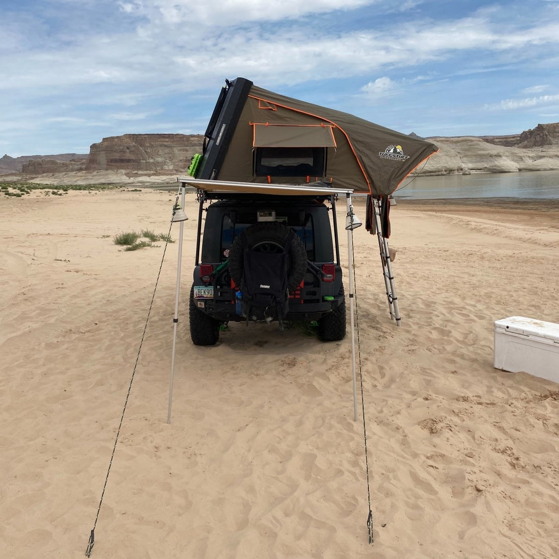 Tuff Stuff Overland Stealth Black Ops Aluminum Shell Roof Top Tent, Black - Image 17