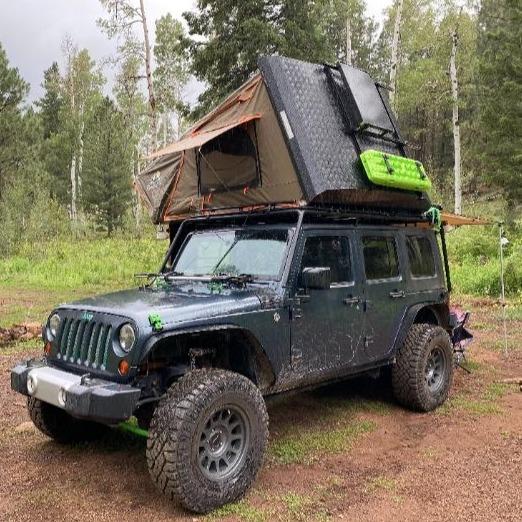 Tuff Stuff Overland Stealth Black Ops Aluminum Shell Roof Top Tent, Black - Image 10