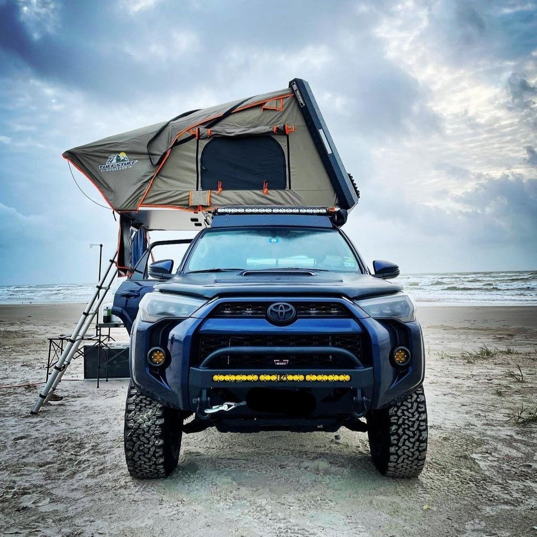 Tuff Stuff Overland Stealth Black Ops Aluminum Shell Roof Top Tent, Black - Image 9