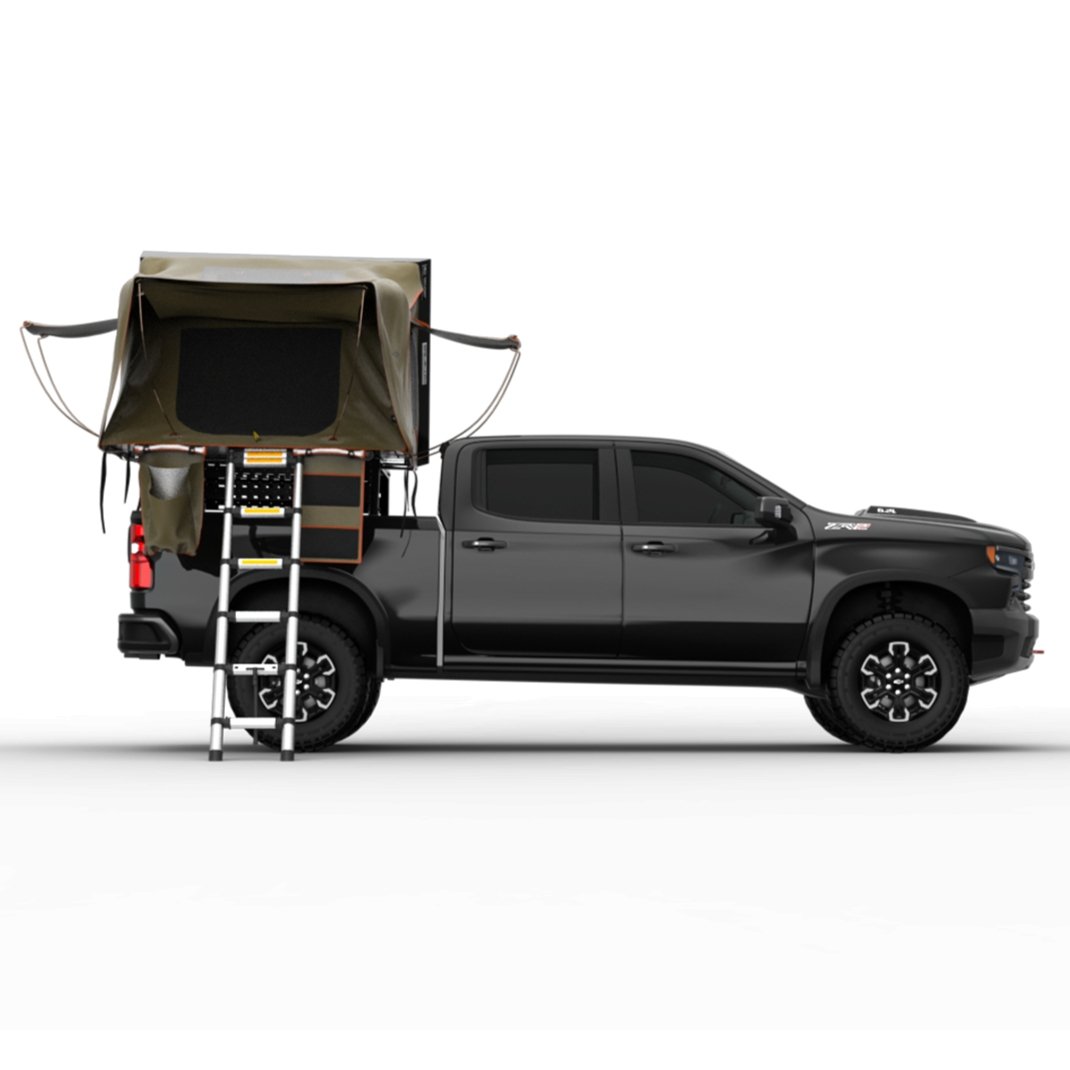 Tuff Stuff Overland Stealth Black Ops Aluminum Shell Roof Top Tent, Black - Image 8